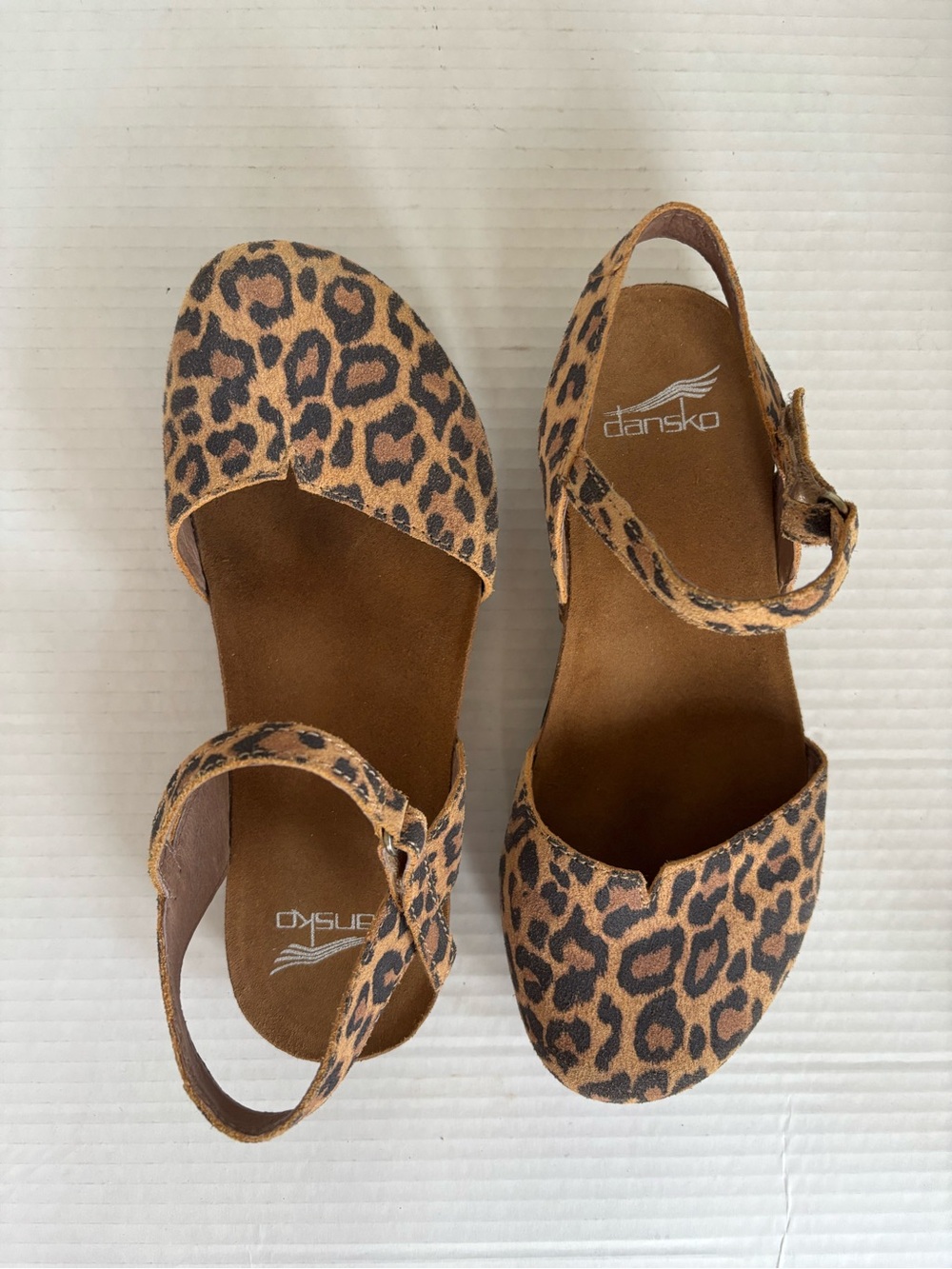 Dansko Rowan Leopard Print Slingback Sandals Sz 36 US 5.5-6 - Picture 4 of 7